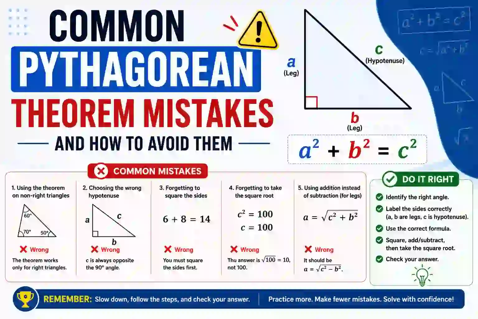 Common Pythagorean Theorem Mistakes and How to Avoid Them